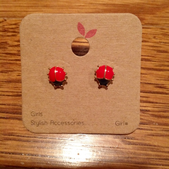 Ladybug Stud Earrings New With Tags - Picture 1 of 2